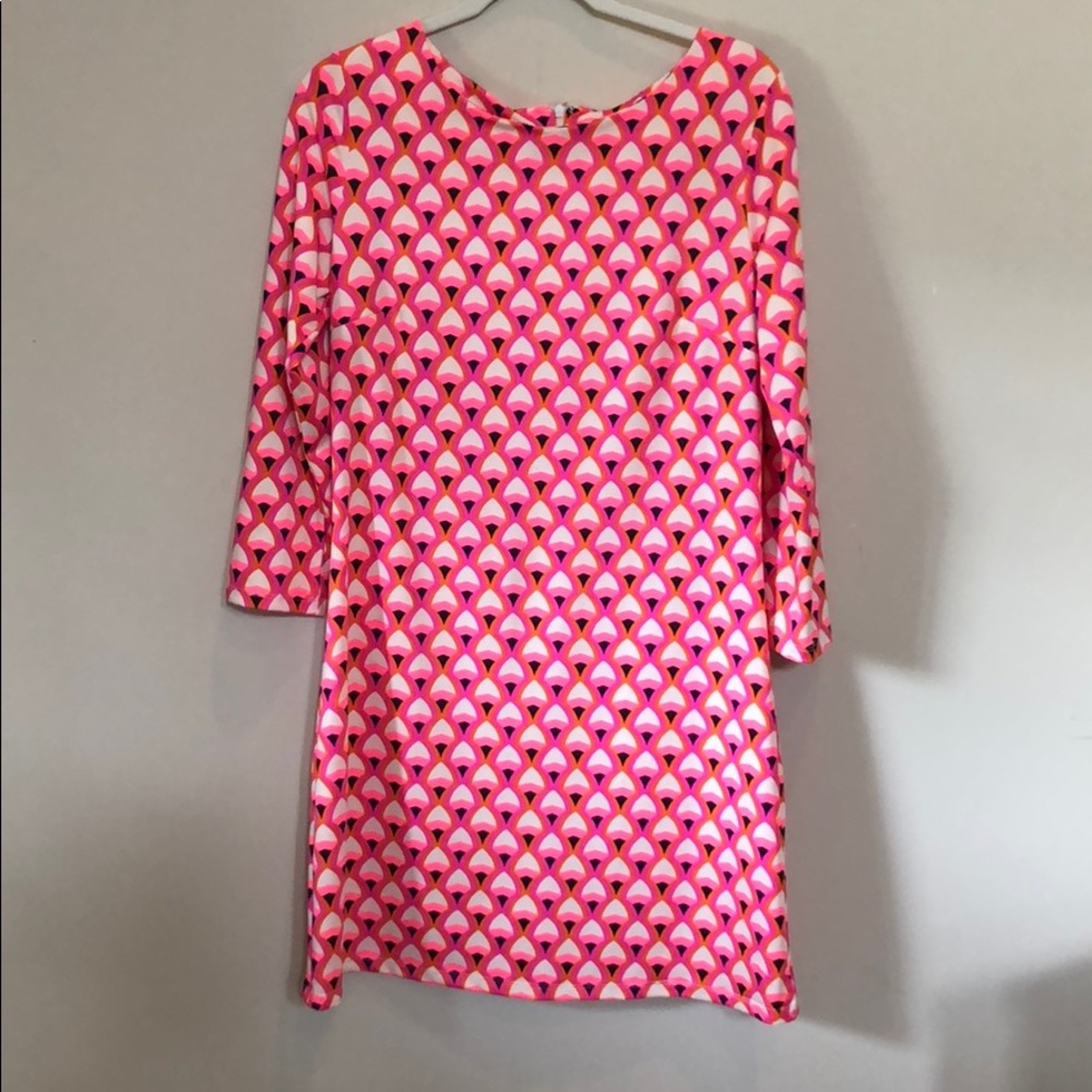 Julie Brown Hot Pink Long Sleeve Dress